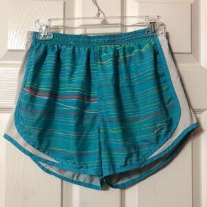 Womens Dri-Fit Nike Running Shorts Size Medium Blue with White